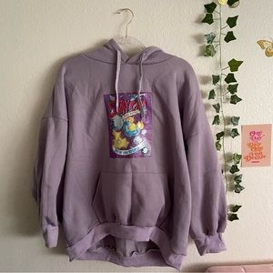 oversized graphic purple hoodie 🔮